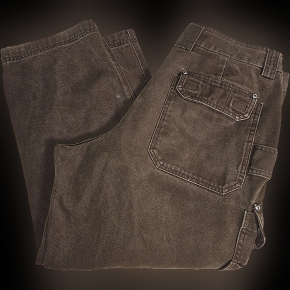 Duluth Trading Men's Brown Cargo Workwear pants Short 38x28 - Picture 10 of 14